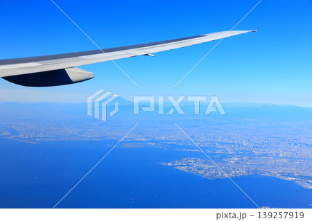 飛行機から見た東京湾 飛行機から見た東京湾 139257919