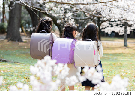 仲良し3人組の入学イメージ 139259191