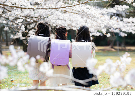 仲良し3人組の入学イメージ 仲良し3人組の入学イメージ 139259193