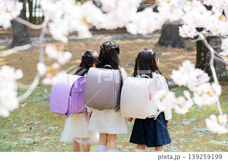 仲良し3人組の入学イメージ 仲良し3人組の入学イメージ 139259199