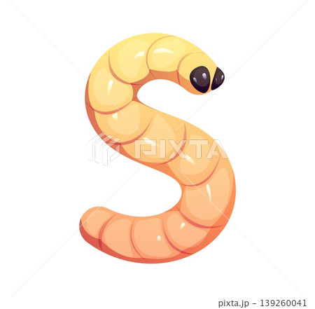 Cartoon insects font of bug and arthropod animals, vector letter typeface. Kids abc insect font and English alphabet type, beetle or bug larva worm in shape of letter S for kids cartoon character Cartoon insects font of bug and arthropod animals, vector letter typeface. Kids abc insect font and English alphabet type, beetle or bug larva worm in shape of letter S for kids cartoon character 139260041