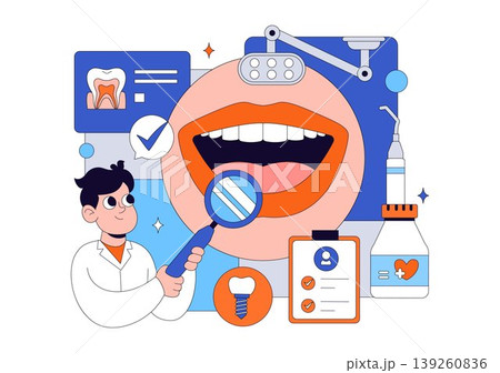 Dentist Vector Illustration featuring Dental Care Check Up Oral Hygiene Tooth Treatment Clinic Equipment Medical Health Design 139260836