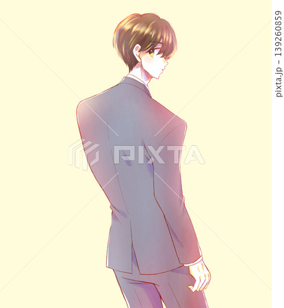 振り向くスーツの男性会社員 振り向くスーツの男性会社員 139260859