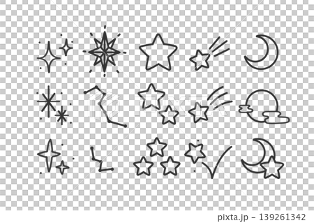 星形線條畫套裝（黑色） 139261342