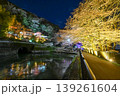 【京都】山科、琵琶湖疎水沿いの散策路、桜が満開でライトアップされていました。 139261604