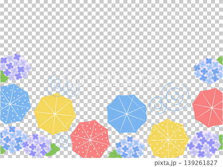 雨季背景插畫、橫幅、雨景背景、雨季素材、雨景素材、天氣、繡球花、雨、雨傘 雨季背景插畫、橫幅、雨景背景、雨季素材、雨景素材、天氣、繡球花、雨、雨傘 139261827