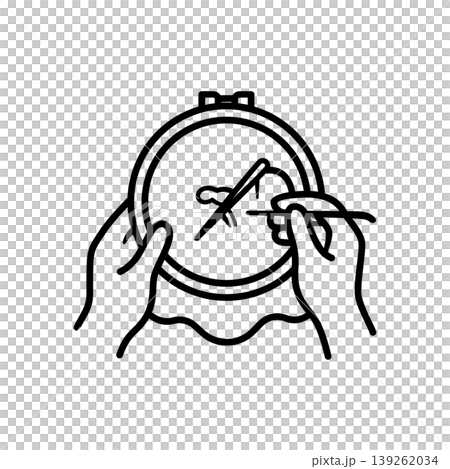 Embroidery Hoop and Stitching Icon 139262034