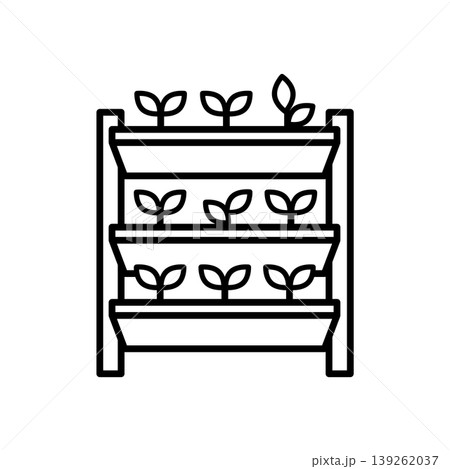 Indoor Vertical Garden Setup Icon Indoor Vertical Garden Setup Icon 139262037