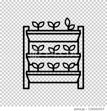 Indoor Vertical Garden Setup Icon Indoor Vertical Garden Setup Icon 139262037
