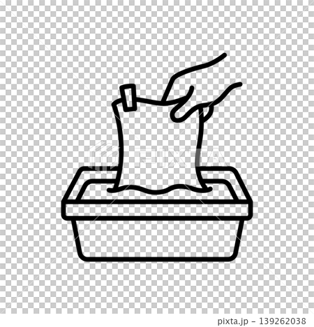 Fabric Tie-Dye and Dyeing Process Icon Fabric Tie-Dye and Dyeing Process Icon 139262038