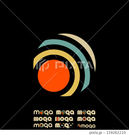 Circle and cutting shadow initial O font like center and wave gradient effect logo design graphic concept creative premium vector stock image top sell 139262210