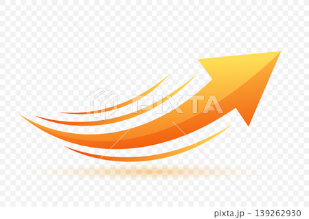 3d curved upward arrow symbol on transparent background 3d curved upward arrow symbol on transparent background 139262930