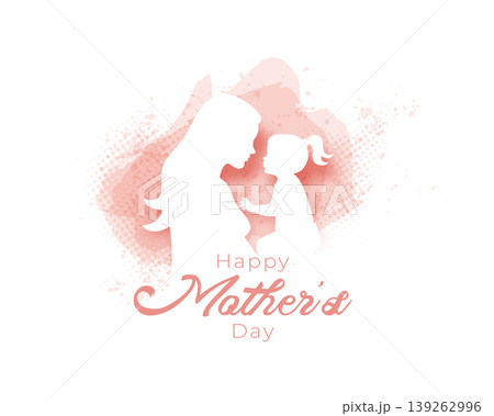 artistic papercut mother child silhouette for mothers day celebration 139262996