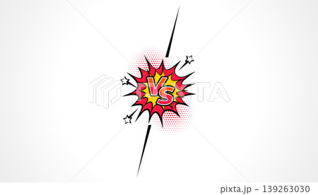 cartoon style versus vs duel conflict banner design cartoon style versus vs duel conflict banner design 139263030
