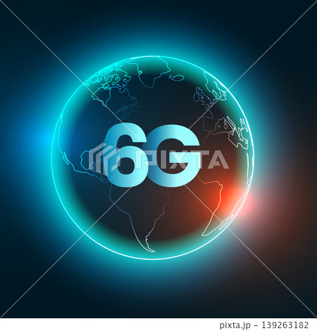 glowing 6g digital network global technology backdrop glowing 6g digital network global technology backdrop 139263182
