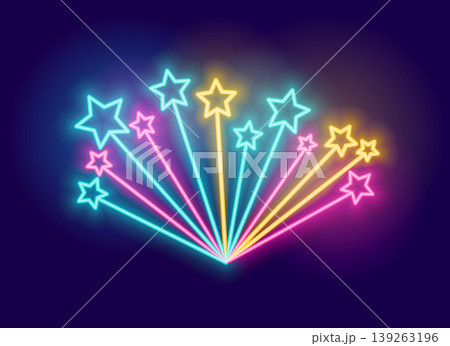 glowing vibrant neon star burst background with glowing magic wand design glowing vibrant neon star burst background with glowing magic wand design 139263196