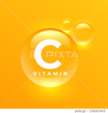 vitamin c ascorbic serum bubble on orange background vitamin c ascorbic serum bubble on orange background 139263443