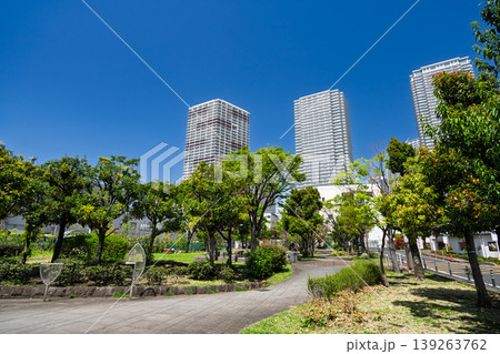 快晴の東雲二丁目公園 東京都江東区 快晴の東雲二丁目公園 東京都江東区 139263762