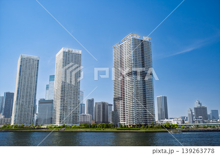 春海橋公園から見る晴海の景観 東京都江東区 139263778