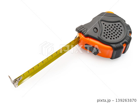 Construction tape measure clipping path isolated on white background Construction tape measure clipping path isolated on white background 139263870