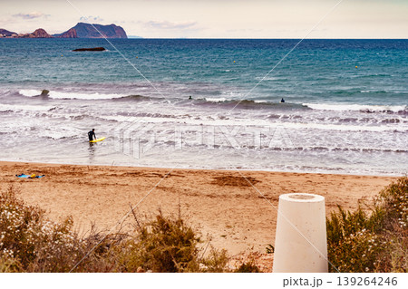 Surfing on Carolina Beach, Spain Surfing on Carolina Beach, Spain 139264246