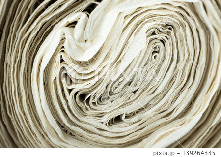 Creative paper roll swirl pattern close up. 139264335