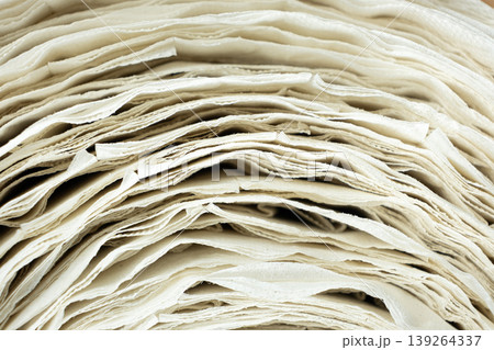 Macro texture of white recycled paper spiral 139264337