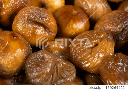 Macro Texture of Dried Figs, Lots of Figs, Fruit Background Macro Texture of Dried Figs, Lots of Figs, Fruit Background 139264421