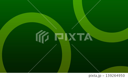 Minimalist dark green background featuring bright lime green circular lines and smooth gradients. 139264950