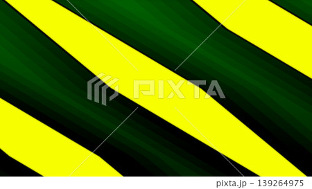 Abstract diagonal stripes in bright yellow and dark green with a subtle wavy texture. High contrast geometric pattern for bold background designs. 139264975