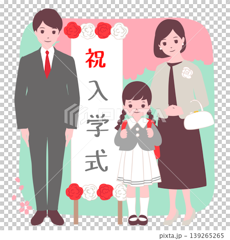 【人生階段】幼兒園入學典禮當天,一名幼兒園學生和家長在標誌前拍攝紀念照。 【人生階段】幼兒園入學典禮當天,一名幼兒園學生和家長在標誌前拍攝紀念照。 139265265