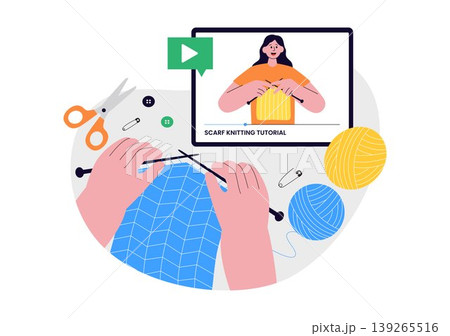 DIY Class Vector Illustration Featuring Craft Workshop Creative Handmade Activities, Pottery, Painting, Sewing, Art Learning, Hobby Studio Design 139265516