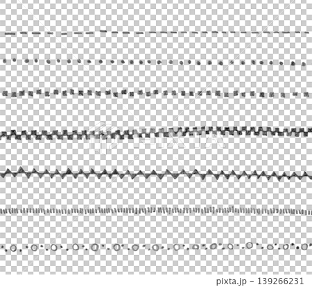 A set of various lines drawn with a pencil. A set of various lines drawn with a pencil. 139266231