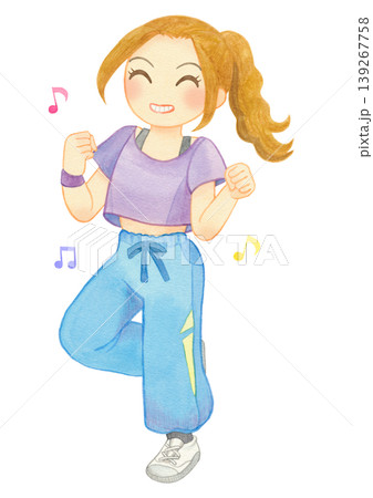 ダンスフィットネスをする女性07 139267758