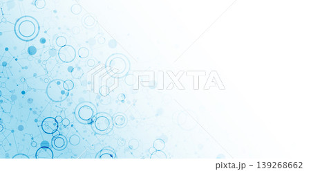 Geometric abstract background with connected line and dots. Futuristic digital background for science and technology. Vector 139268662
