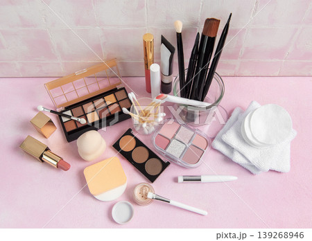 Makeup products and tools for beauty application Makeup products and tools for beauty application 139268946