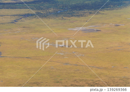 Aerial view of Ngorongoro crater national park in Tanzania 139269366