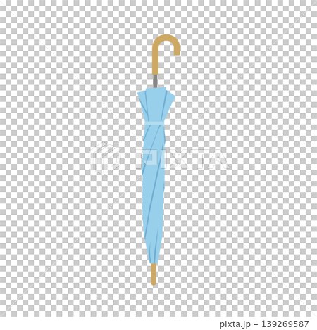 淺藍色陽傘的插圖 139269587