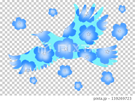 ネモフィラをモチーフにしたイラスト ネモフィラをモチーフにしたイラスト 139269723