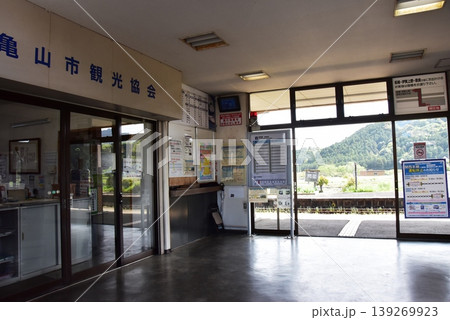 三重県亀山市　JR関駅の亀山市観光協会と関駅プラットホーム 139269923