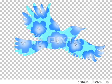 ネモフィラをモチーフにしたイラスト 139269940