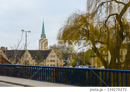 Oxford cityscape with tower England United Kingdom daytime. 139270272