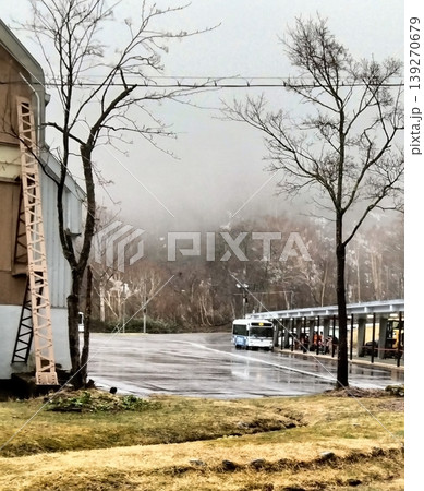 雨上がりの2本の木とバス停留所 雨上がりの2本の木とバス停留所 139270679