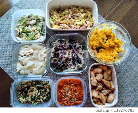 作り置きおかずのヘルシー家庭料理セット 139270783