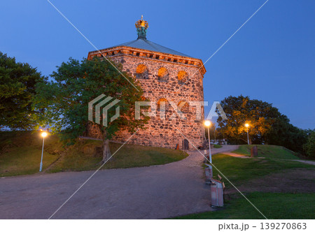 Skansen Kronan fortress tower above trees in Gothenburg Sweden 139270863