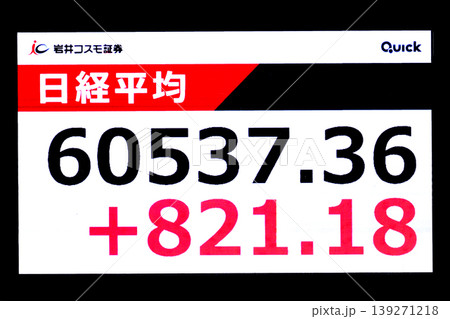 日本の東京都市景観初6万円突破・6万0537円36銭・株価/終値。半年で6万台と史上最速の大台替わり 日本の東京都市景観初6万円突破・6万0537円36銭・株価/終値。半年で6万台と史上最速の大台替わり 139271218
