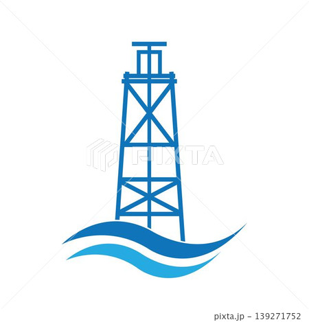 Oil and gas industry logo with drilling rig Oil and gas industry logo with drilling rig 139271752