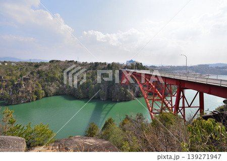 《岐阜県》春の恵那峡大橋 139271947