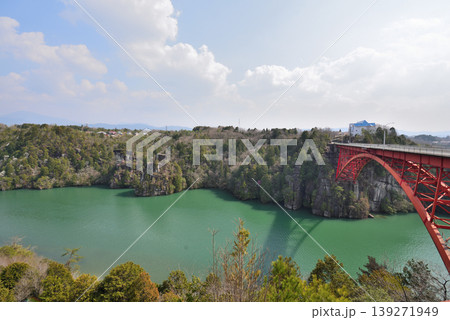 《岐阜県》春の恵那峡大橋展望台 139271949