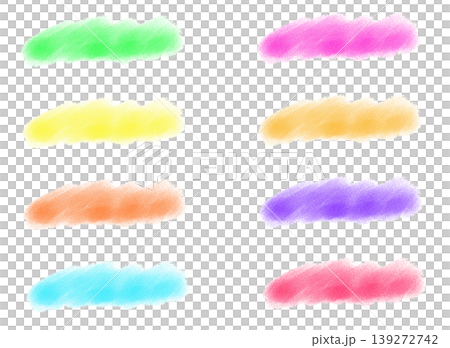 Colorful watercolor brush set Colorful watercolor brush set 139272742